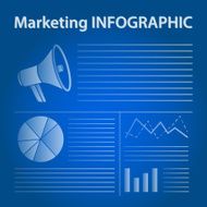 blue marketing infographic concept