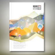 Infographic with colored circles triangle design background Brochure flyer or N3