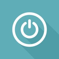 Power sign flat icon web design