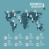 Modern design world infographic template N2