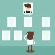businessman looking board of directors