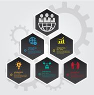 Hexagons group modern business template Can use for banner prom N6