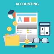 Successful financial report and accounting concept
