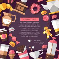 Flyer of modern flat design coffee-shop cafe and bakery N3