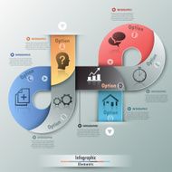 Modern infographics options banner N711