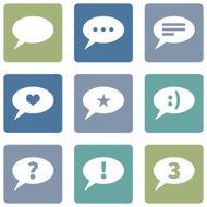 Vector Set of Bubbles Icons with Different Concepts N11