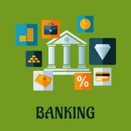 Banking flat infographic design