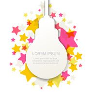 Creative light bulb silhouette with colorful stars Vector illustration N2