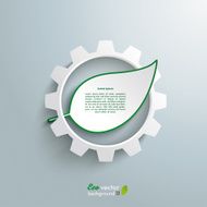 Big Gear Green Leave Infographic