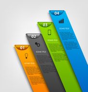 Info graphic with colored design stripes