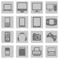 Vector Set of Digital Devices Icons N6