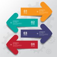 Design flat shadow arrow banners graphic or website N6