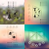 Christmas infographic with unfocused background N213