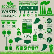 Environment ecology infographic elements Environmental risks N68