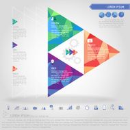 step of triangle banner and business icon N3