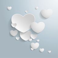 White Hearts Speech Bubble