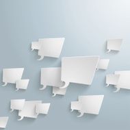 White Rectangle Speech Bubbles Arrow N2