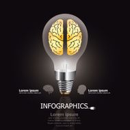 Light Bulb Brain Design Template N2