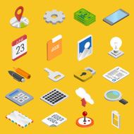 Mobile development icons set N3