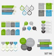 Collection of Infographic Templates for Business Vector Illustra N145
