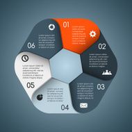 Modern vector info graphic for business project N275