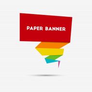 Abstract colorful paper banner N7