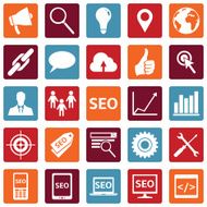 Vector Set of SEO Icons N16