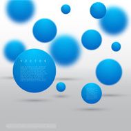 Vector Abstract geometric shape from blue circles