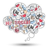 Doodle social media infographics N2