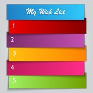 Vector Gift Wish List template