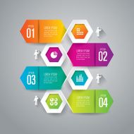 Infographics vector design template N377