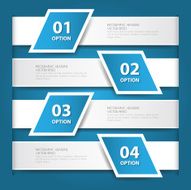 Design flat shadow number banners graphic or website vector EPS N5