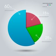Business Pie Chart on the grey background N3