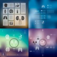 medical infographic with unfocused background N110