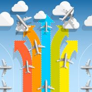 Aircraft flights infographics