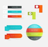 Abstract business info graphics template with icons N128
