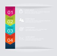 Abstract business info graphics template with icons N129