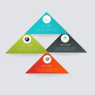 Abstract business info graphics template with icons N130