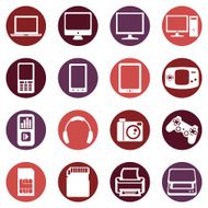 Vector Set of Digital Devices Icons N8