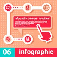 infographic concept touchpad