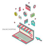 Icons for mobile marketing and online shopping N14