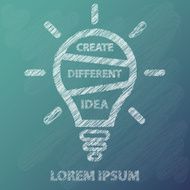 Step design of three part light bulb infographic element Vector
