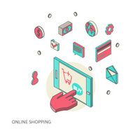 Icons for mobile marketing and online shopping N16