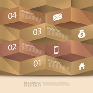 modern abstract 3d origami banner infographic N3