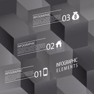 modern abstract 3d cube infographic elements