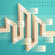 modern maze style 3d bar chart infographic N2