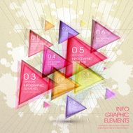 colorful modern translucent triangle abstract infographic