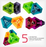 Geometric shaped option banners collection N5