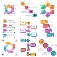 Set Of 9 Flat Minimal Infographics N16