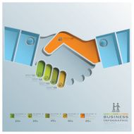 Hand Shake Business Infographic